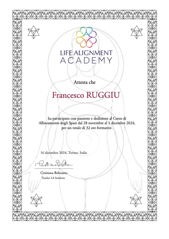 Attestato di frequenza HA_Francesco Ruggiu